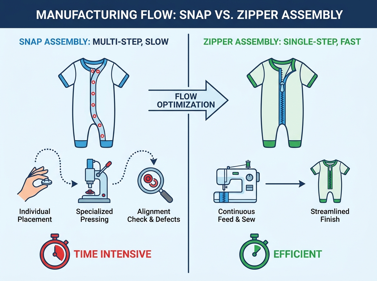 Zipper Baby Romper Cut and Sew Process